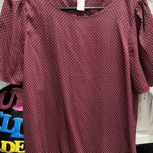 H&M burgundy blouse sz 10